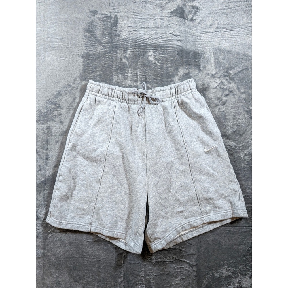 Nike Sportswear Essential Women Pintuck Fleece Shorts Grey Small
